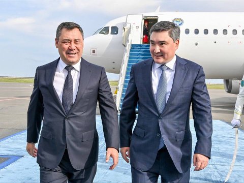 Sadır Japarov Astanaya səfər edib - FOTO