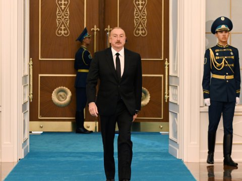 İlham Əliyev Astana görüşündə - FOTO