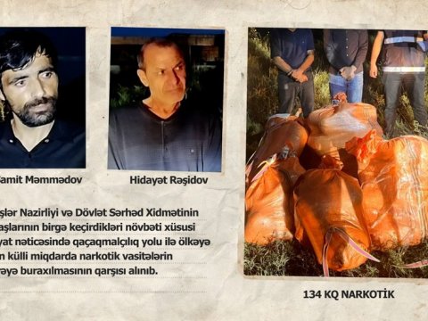 Polis əməliyyat keçirdi: 134 kiloqram narkotik - VİDEO