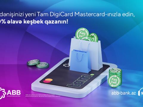 Tam DigiCard sahiblərinə ABB-dən&nbsp;10% keşbek!&nbsp;