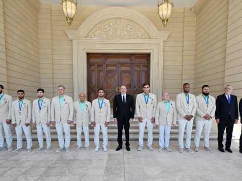 İlham Əliyev Olimpiya qaliblərini QƏBUL ETDİ