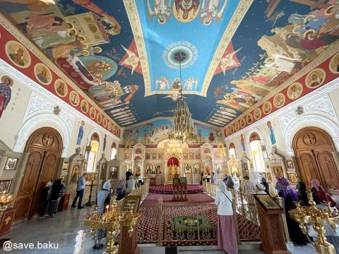Prezidentlərin ziyarət etdiyi Müqəddəs Mürdaşıyan Zənənlər Kafedralından&nbsp;FOTOLAR