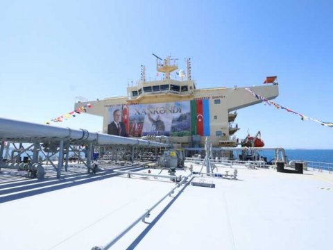 &ldquo;Xankəndi&rdquo; tankerində Azərbaycan Bayrağı qaldırıldı - VİDEO