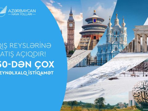 AZAL-ın payız-qış cədvəli: 50-dən çox istiqamət və səyahətlər üçün yeni imkanlar