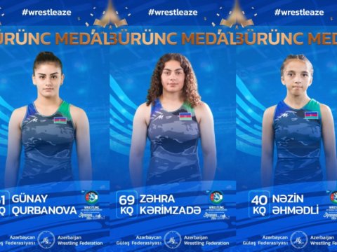 3 qadın güləşçimiz bürünc medal qazandı