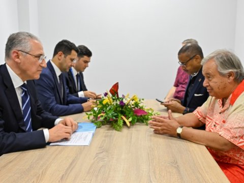 Muxtar Babayev BMT-nin Baş katibi ilə görüşüb