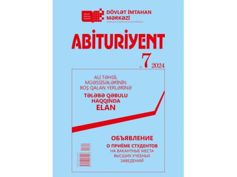 &ldquo;Abituriyent&rdquo; jurnalının 7-ci nömrəsi&nbsp;