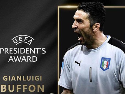 Buffon UEFA prezidenti mükafatı aldı