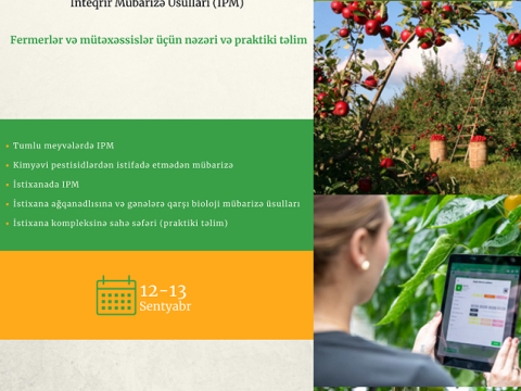 Meyvəçilik və tərəvəzçilikdə zərərli orqanizmlərə qarşı təlim keçiriləcək