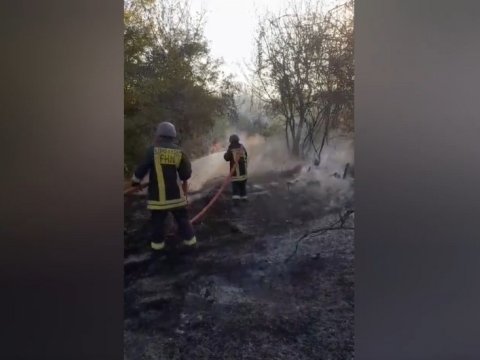 Qubadlıda açıq ərazidə yanğın - VİDEO