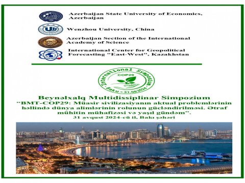UNEC COP 29-a həsr olunan beynəlxalq simpoziuma ev sahibliyi edəcək