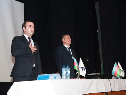 Mahir Süleymanlı Şabran seçiciləri ilə bir arada - FOTOLAR