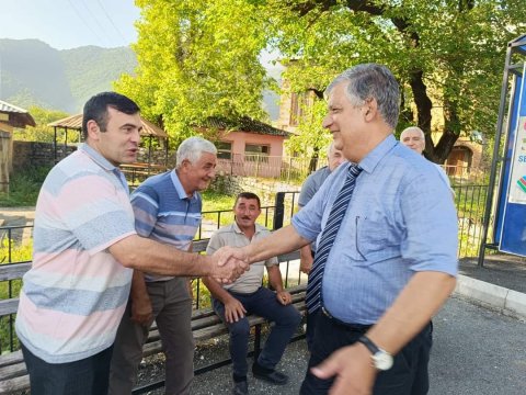Əli Məsimli Qaxda görüşləri davam etdirir - FOTO