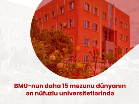 BMU-nun daha 15 məzunu dünyanın ən nüfuzlu universitetlərində