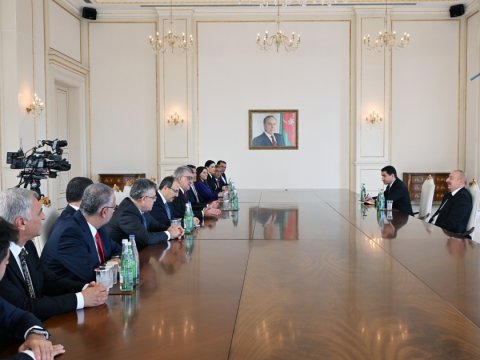 Prezident Türkiyə parlamentinin nümayəndə heyətini qəbul edib