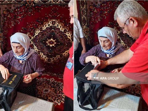 Lənkəranda 104 yaşlı seçici səs verdi&nbsp;- FOTO