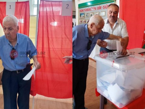 92 yaşlı seçici daşınan&nbsp;qutudan imtina etdi: Məntəqədə səs verdi - FOTO