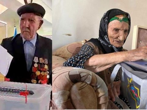 102 yaşlı seçici məntəqədə səs verdi