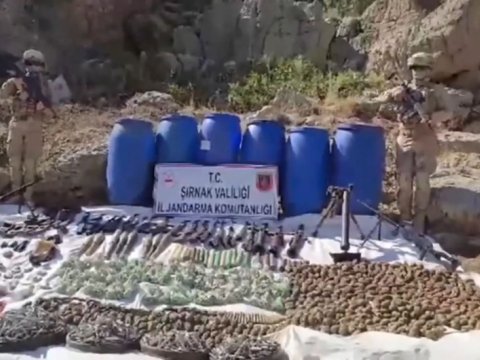 Türkiyədə terrorçuların silah-sursat deposu məhv edildi