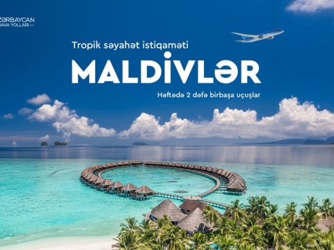 Bakıdan Maldivə birbaşa UÇUŞ