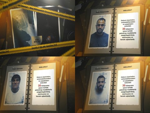 3 nəfərdən 35 kq narkotik götürüldü