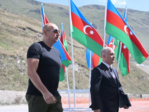 Kəlbəcərdə İstisu qəsəbəsinin təməli qoyuldu - FOTOLAR