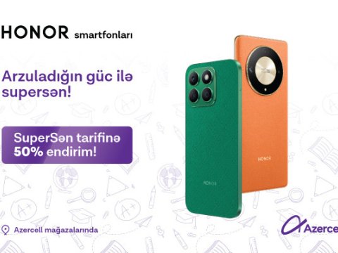 Azercell yeni tədris ili münasibətilə &ldquo;HONOR+SuperSən&rdquo; kampaniyasına start verib