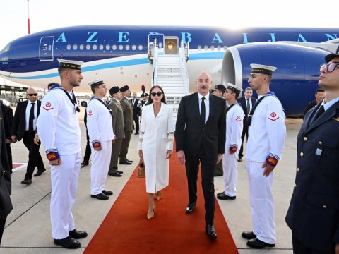 İlham Əliyev və birinci xanım İtaliyada - FOTO