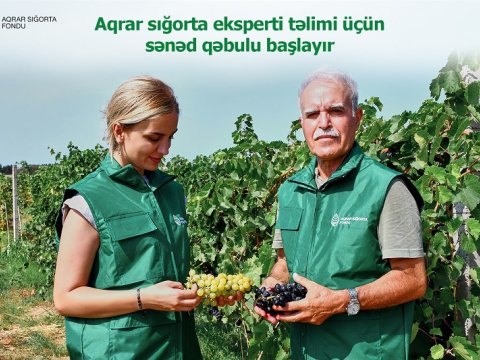 Aqrar sığorta eksperti təlimi üçün sənəd qəbulu başlayır