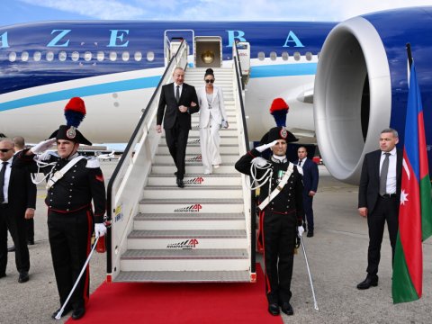 Prezident və xanımı Milana gediblər - FOTOLAR