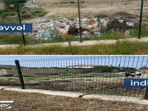 Dəmir yollarının təhkim zolaqları&nbsp;tullantılardan təmizlənib -&nbsp;FOTO