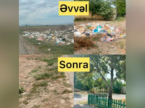 Ağdamda çirkli ərazilər TƏMİZLƏNDİ