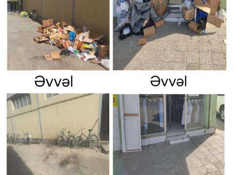 Polis ərazini zibilliyənləri CƏRİMƏLƏDİ