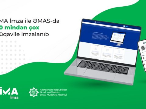 &ldquo;SİMA İmza&rdquo; ilə ƏMAS-da 150 mindən çox müqavilə imzalanıb