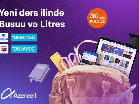 "Azercell"dən Litres və Busuu tətbiqlərindən&nbsp;pulsuz istifadə imkanı