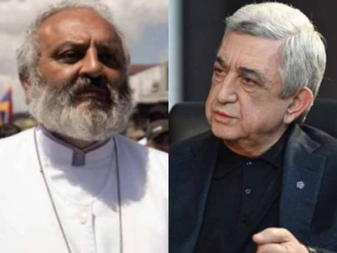 Erməni keşiş Köçəryan və Sarkisyanla görüşdü - Aksiyaya hazırlıq gedir