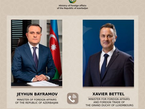 Ceyhun Bayramov Lüksemburqdan olan həmkarı ilə danışdı