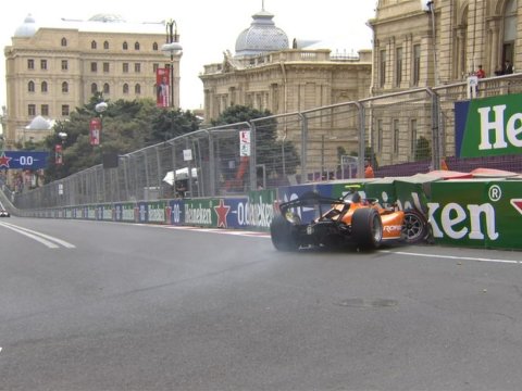 "Formula 2" pilotu qəza törətdi&nbsp;- FOTO