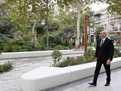 Prezident &ldquo;Xəqani&rdquo; bağında&nbsp;- FOTOLAR