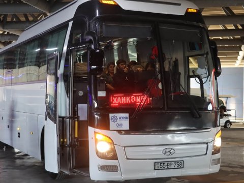 Bakı-Xocalı-Xankəndi-Şuşa avtobus reysinin ilk sərnişinləri yola salındı