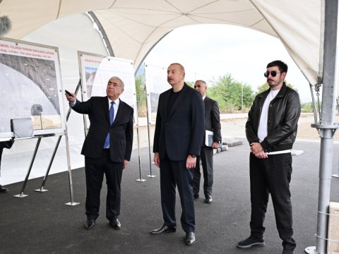 Prezident Ağdam-Əsgəran-Xocalı-Xankəndi yolu ilə tanış olub