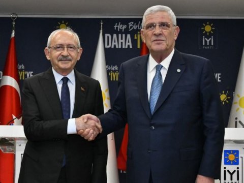 Kılıçdaroğlu İYİ Partiyanın qərargahında - FOTOLAR