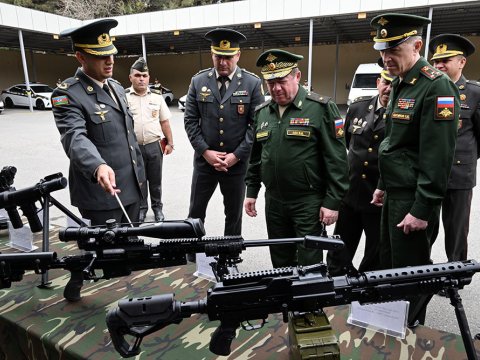 Rusiya nümayəndə heyəti Hərbi Polis İdarəsində - FOTOLAR