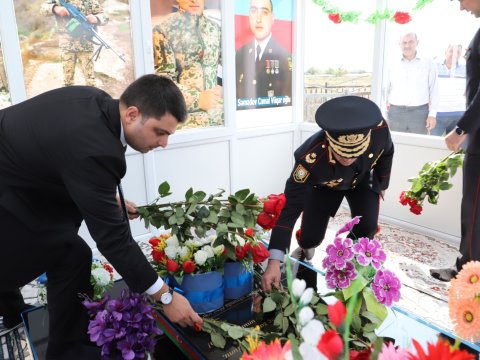 Neftçalada şəhidlərimizin xatirəsi anıldı - FOTO