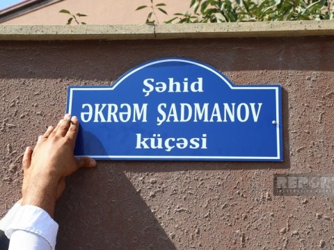 Şəhid zabitimizin adına küçənin açılışı - FOTO