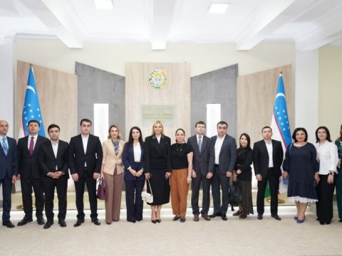 Azərbaycan nümayəndə heyəti Özbəkistan İnformasiya və Kütləvi Kommunikasiya Agentliyində - FOTO