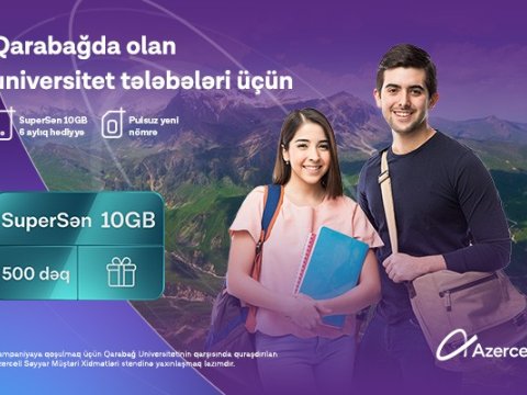 "Azercell"dən Qarabağ Universitetinin tələbələrinə xüsusi kampaniya