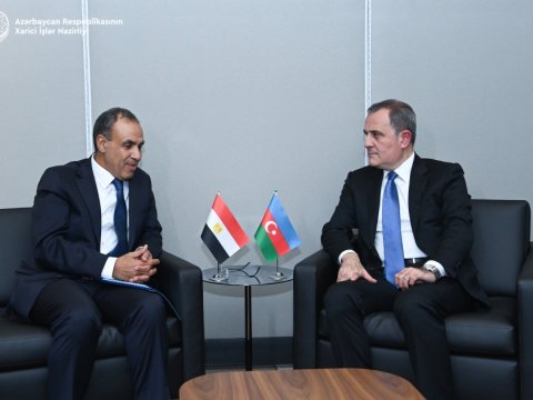 Ceyhun Bayramov misirli həmkarını məlumatlandırdı