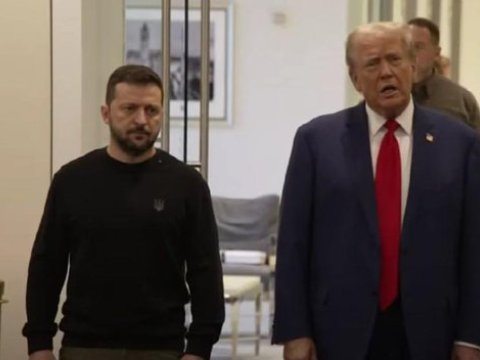 Tramp Zelenski ilə görüşdü