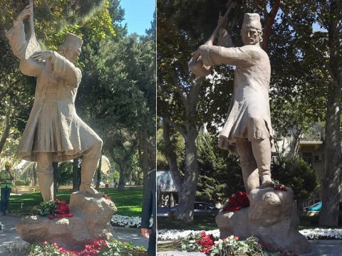 Aşıq Ələsgər heykəlinin memarı iradlara CAVAB VERDİ